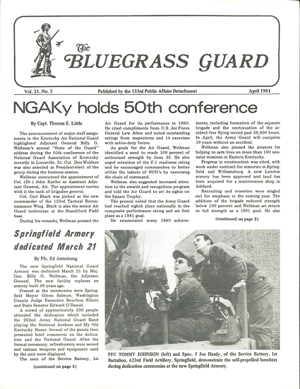 Bluegrass Guard, April 1981